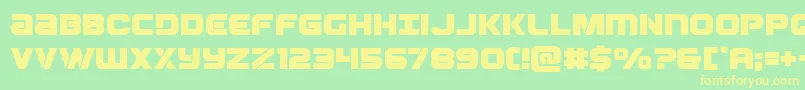 Ozda Font – Yellow Fonts on Green Background