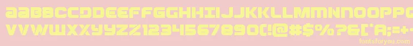 Ozda Font – Yellow Fonts on Pink Background