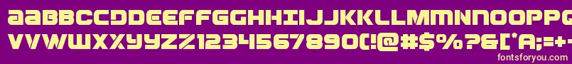 Ozda Font – Yellow Fonts on Purple Background