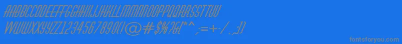 HuxleyBolditalic Font – Gray Fonts on Blue Background