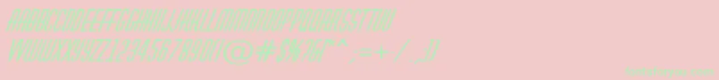HuxleyBolditalic Font – Green Fonts on Pink Background