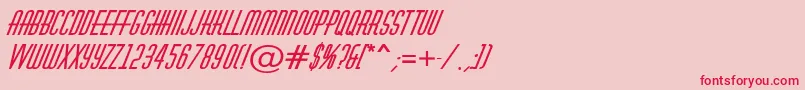 HuxleyBolditalic Font – Red Fonts on Pink Background