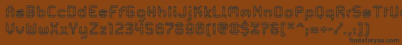 PfMechanicaBProComb Font – Black Fonts on Brown Background