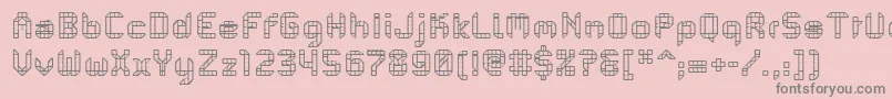 PfMechanicaBProComb Font – Gray Fonts on Pink Background