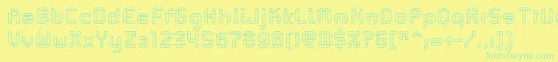 More about PfMechanicaBProComb Font PfMechanicaBProComb Font – Green Fonts on Yellow Background