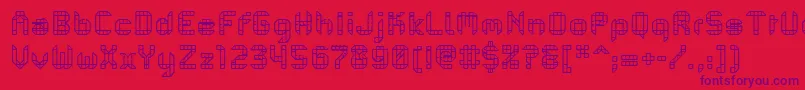 PfMechanicaBProComb Font – Purple Fonts on Red Background