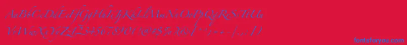 ZapfinoextraltOne Font – Blue Fonts on Red Background