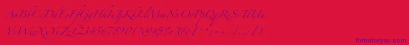 ZapfinoextraltOne Font – Purple Fonts on Red Background