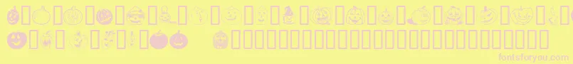 Bumkins ffy Font – Pink Fonts on Yellow Background