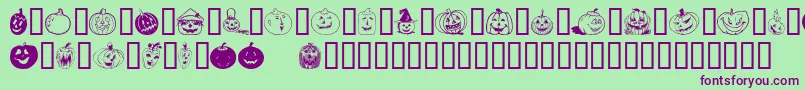 Bumkins ffy Font – Purple Fonts on Green Background
