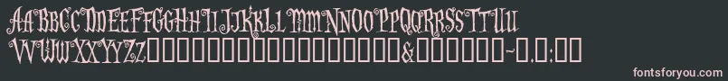 Addamscapitals Font – Pink Fonts on Black Background