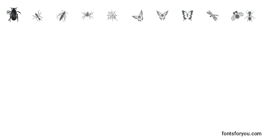 Czcionka Lpinsects – alfabet, cyfry, specjalne znaki