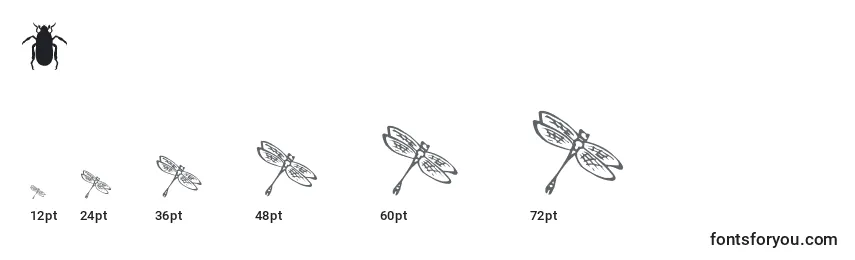 Größen der Schriftart Lpinsects