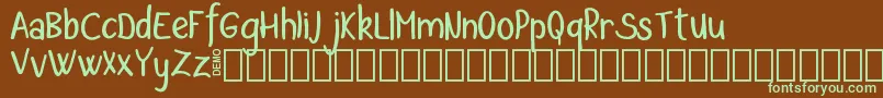 Шрифт BaltonDemo – зелёные шрифты на коричневом фоне