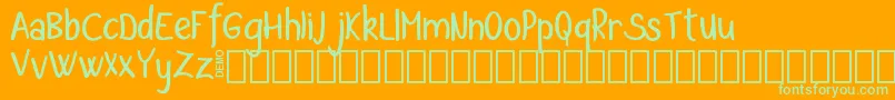 BaltonDemo Font – Green Fonts on Orange Background