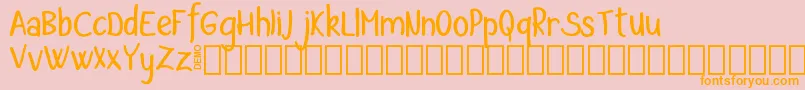 BaltonDemo Font – Orange Fonts on Pink Background