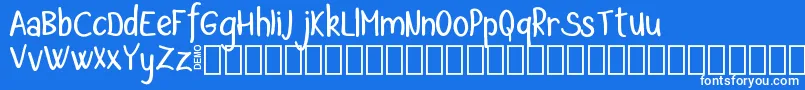 Fonte BaltonDemo – fontes brancas em um fundo azul