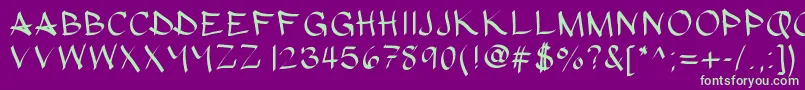 Hypografic Font – Green Fonts on Purple Background