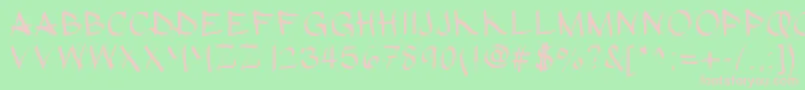 Hypografic Font – Pink Fonts on Green Background