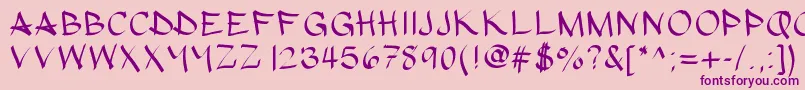 Hypografic Font – Purple Fonts on Pink Background