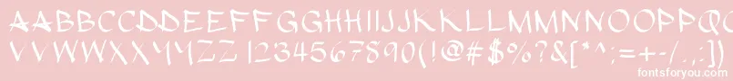 Hypografic Font – White Fonts on Pink Background