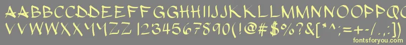 Hypografic Font – Yellow Fonts on Gray Background