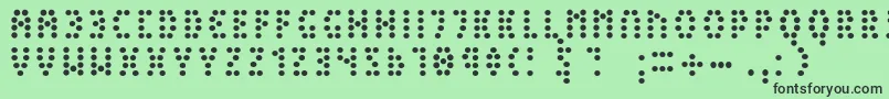 PeexLight Font – Black Fonts on Green Background