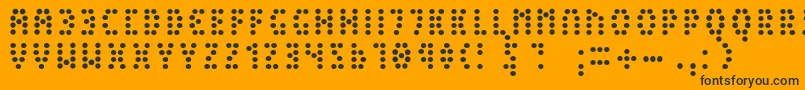PeexLight Font – Black Fonts on Orange Background