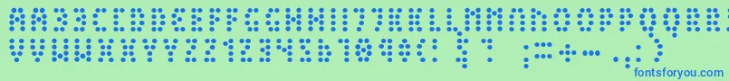PeexLight Font – Blue Fonts on Green Background