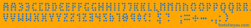 PeexLight Font – Blue Fonts on Orange Background