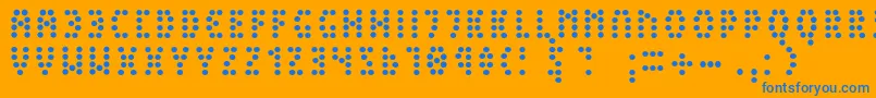 Fonte PeexLight – fontes azuis em um fundo laranja