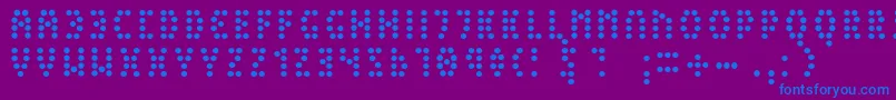 PeexLight Font – Blue Fonts on Purple Background