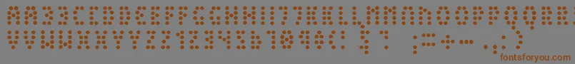 PeexLight-Schriftart – Braune Schriften auf grauem Hintergrund