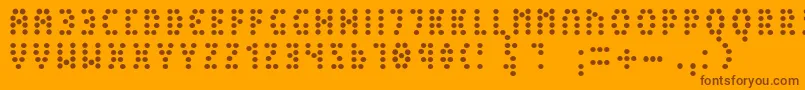 PeexLight Font – Brown Fonts on Orange Background