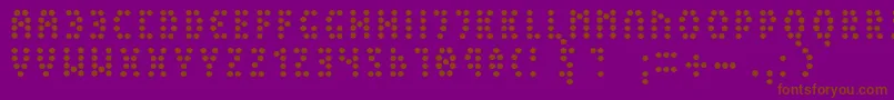 PeexLight Font – Brown Fonts on Purple Background