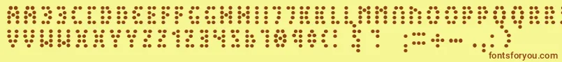 Шрифт PeexLight – коричневые шрифты на жёлтом фоне
