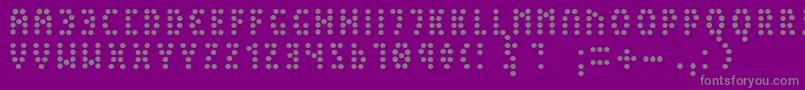 PeexLight Font – Gray Fonts on Purple Background