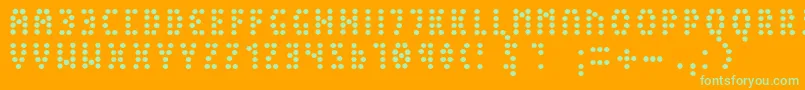Шрифт PeexLight – зелёные шрифты на оранжевом фоне