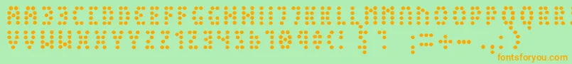 PeexLight Font – Orange Fonts on Green Background