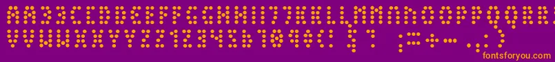 PeexLight Font – Orange Fonts on Purple Background