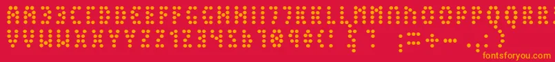 PeexLight Font – Orange Fonts on Red Background