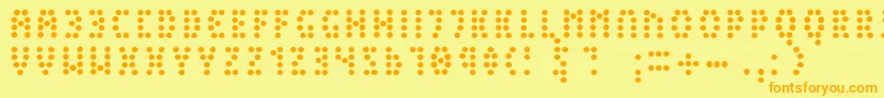 PeexLight Font – Orange Fonts on Yellow Background