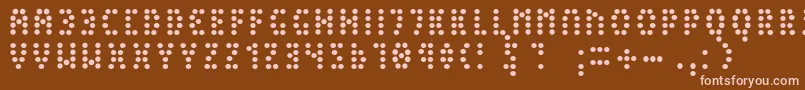 PeexLight-fontti – vaaleanpunaiset fontit ruskealla taustalla