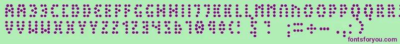 PeexLight Font – Purple Fonts on Green Background