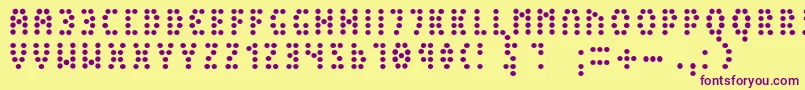 PeexLight Font – Purple Fonts on Yellow Background