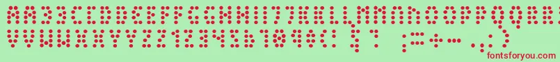 Шрифт PeexLight – красные шрифты на зелёном фоне