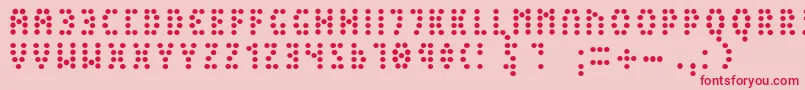 フォントPeexLight – ピンクの背景に赤い文字