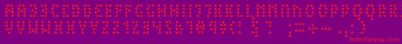 PeexLight Font – Red Fonts on Purple Background