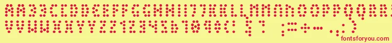 PeexLight Font – Red Fonts on Yellow Background