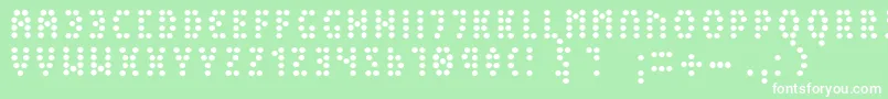 PeexLight-fontti – valkoiset fontit vihreällä taustalla